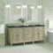 James Martin Vanities 72'' Double Vanity, Whitewashed Oak w/ 3 CM Parisien Bleu Quartz Top 424-V72-WWO-3PBL - alternate 2